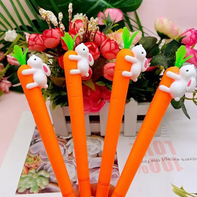 Alt view image 2 of 7 - 1pcs Carrot Style Cartoon Gel Pen Cute Magic Pens Kawaii Gel Pens For School Writing Novelty Stationery Girls Gifts Hot