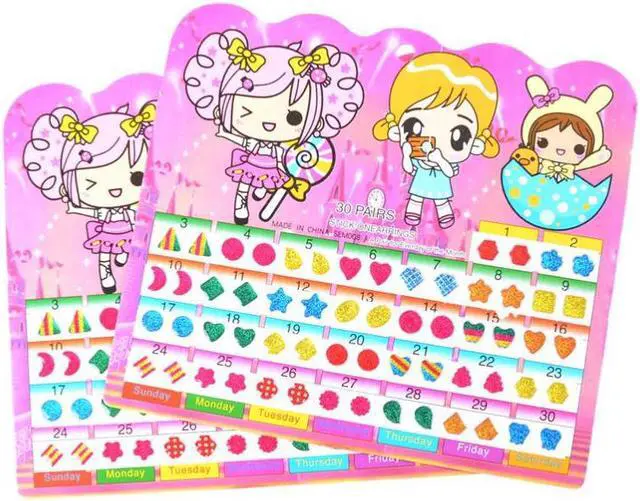 Alt view image 4 of 7 - Wonderful Children Stickers Head Earring Cartoon Reward Crystal Stickers Toy 1 Sheet =60PCS