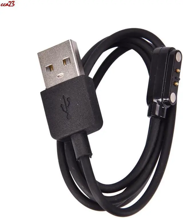 Main image of Universal Magnetic Smart Watch Smart Wristbands Charging Line Cable 2-pin 4mm USB Port Emergency Chargers Black