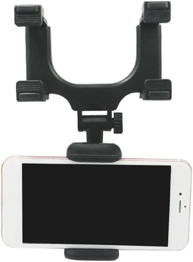 Alt view image 2 of 3 - 360° Car Rearview Mirror Phone Holder Mount Phone and GPS Holder Universal Phone Stand Support