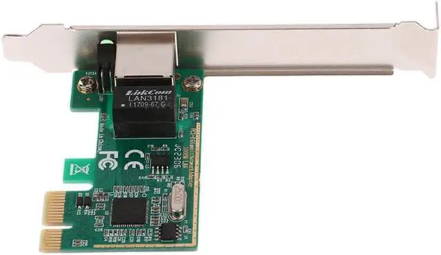 Alt view image 2 of 7 - 1Set 10/100/1000Mbps Gigabit Ethernet PCI Express PCI-E Network Card RJ-45 LAN Adapter Converter Network Controller