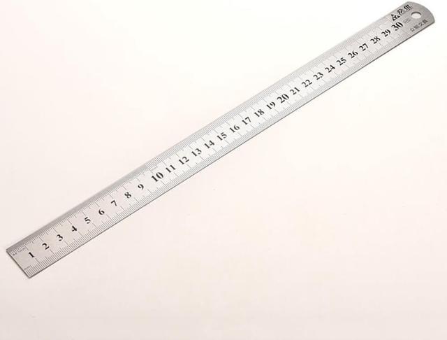 30cm Stainless Steel Straight Ruler Double Sided Metal Rulers Measuring  Tools Stationery School Office Accessories Supplies 