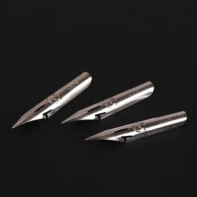 Alt view image 4 of 4 - 5 Pcs Retro Dipped Tip G Nib Metal English Calligraphy Stationery Office School Supplies Writing Supplies