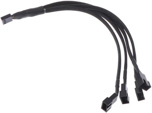 Alt view image 2 of 3 - PWM Fan Splitter 4pin Adapter Cable 1 to 4 Computer CPU Fan Splitter PC Fan Extension Power Cable