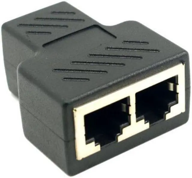 Main image of 1 To 2 Ways RJ45 Ethernet LAN Network Splitter Double Adapter Ports Coupler Connector Extender Adapter Plug Connector Adapter