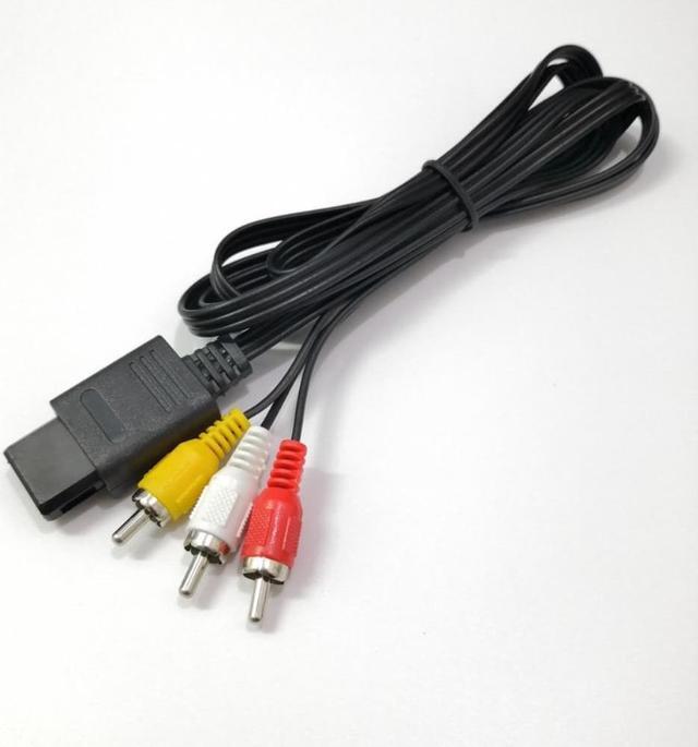 Main image of Full for N64 SNES Gamecube 1.8M 6FT RCA AV TV Audio Video Stereo Cable Cord for Nintendo 64 Consoles Gadget