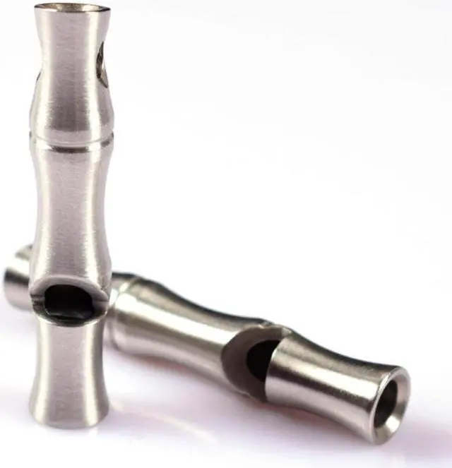 Main image of Outdoor Camping Ultra Lightweight High Decible Stainless Steel Whistle with Chain Survival Emergency Cheerleading Whistle