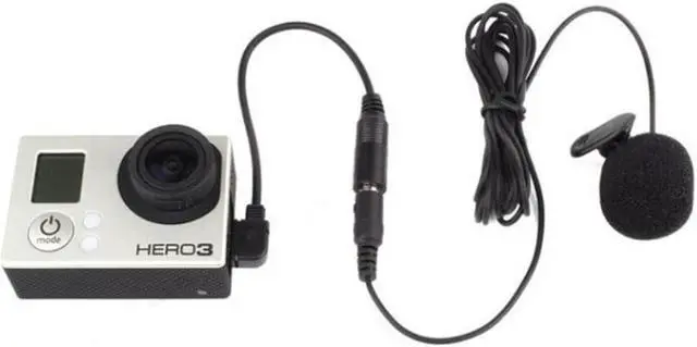 Main image of 3.5mm Active Clip Microphone with Mini USB Audio Adapter Mic Cable for Gopro Hero 3 3+ 4 Action Camera Accessories Kit