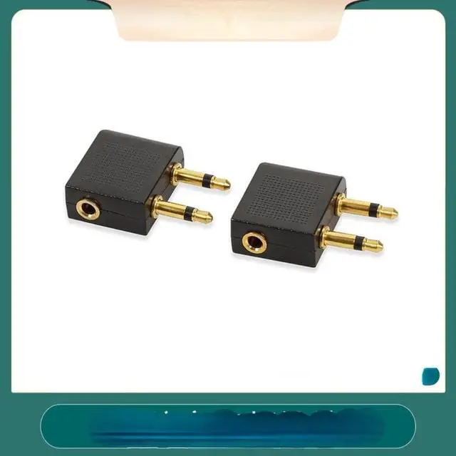Main image of 10PCS Gold Nickel Plated Air Plane 3.5mm Airplane Airline Headphone Mono Audio Cable Converter Travel Jack Plug Splitter Adapter