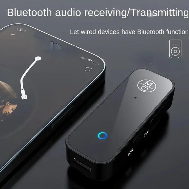 Main image of 3.5MM Bluetooth Receiver 5.1 Audio Interface Stereo Receiver Aux Bluetooth Adapter Receiving/transmitting for Tv Box Cars