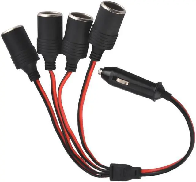 Main image of Car Cigarette Lighter Extension 12 V 24 V Power Charger Adapter 1 To 4 Way Road Distributor Female Socket Plug Connector Adapter
