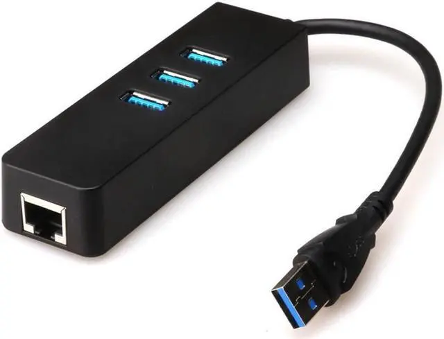 Main image of USB 3.0 Ethernet Adapter with 3 Ports USB 3.0 HUB USB Rj45 Gigabit Ethernet Lan 10/100/1000 Mbps Network Card for Macbook Laptop