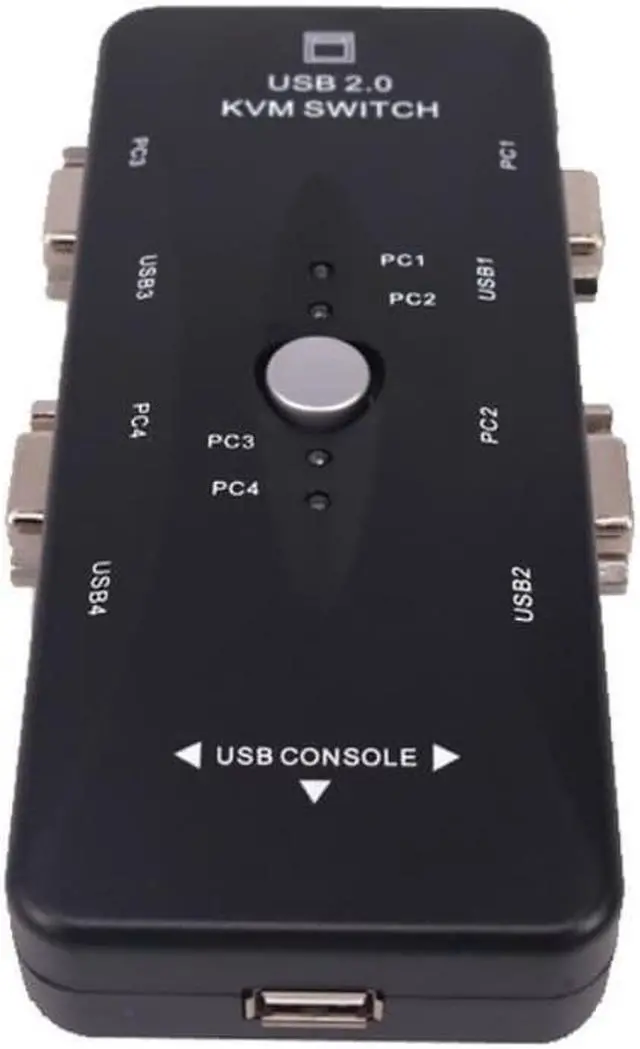 Main image of USB 2.0 KVM Switch 4 Port VGA Splitter Printer Mouse Keyboard Pen Drive Share Switcher 1920x1440 VGA Switch Box Adapter