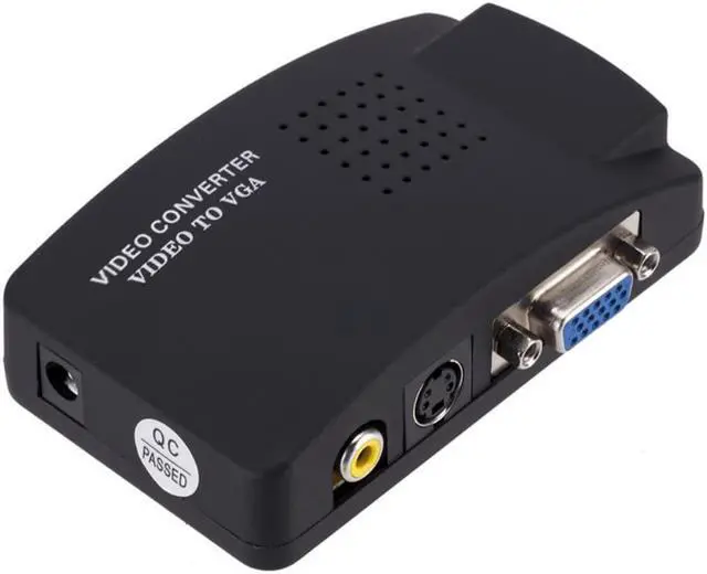 Main image of S-video composite RCA AV to VGA converter with USB power supply for TV to PC converter(VGA cable is not included)