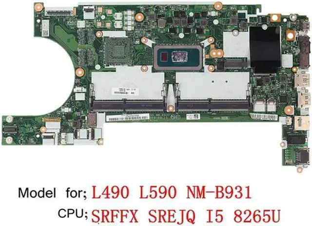 Main image of L490 L590 Laptop Motherboard for NM-B931 FRU;02DM284 CPU;I5 8265U