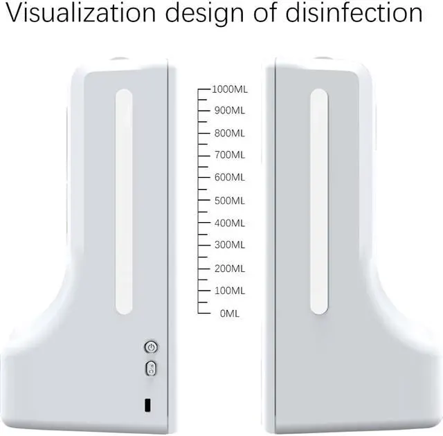Alt view image 2 of 4 - Wall Mounted Hand Soap Dispenser with Thermometer K9 Automatic Temperature Measurement and Disinfection Machine with Alarm for Office Home School Community use Connect to Wall Outlet or Power Bank