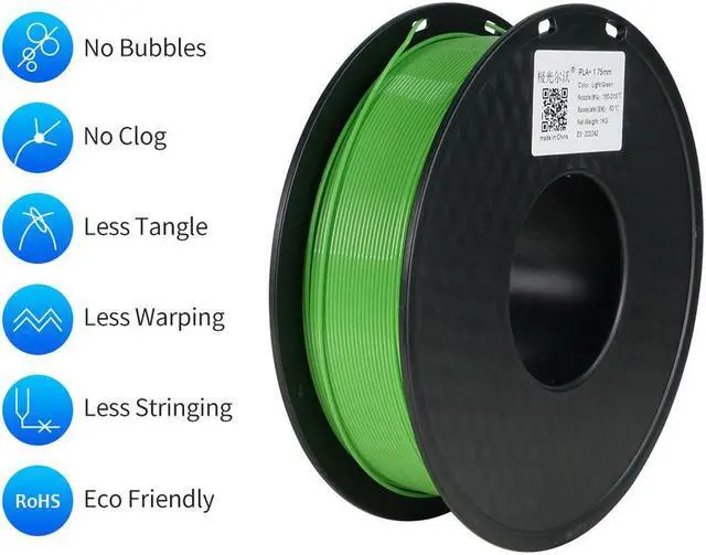 Alt view image 3 of 5 - JG MAKER 3D Printer PLA Plus(PLA+) 1.75mm,Orange 1 KG Spool, Dimensional Accuracy +/- 0.03 mm, 3D Printing Filament Suitable for Most FDM 3d Printers and 3D Pens Green