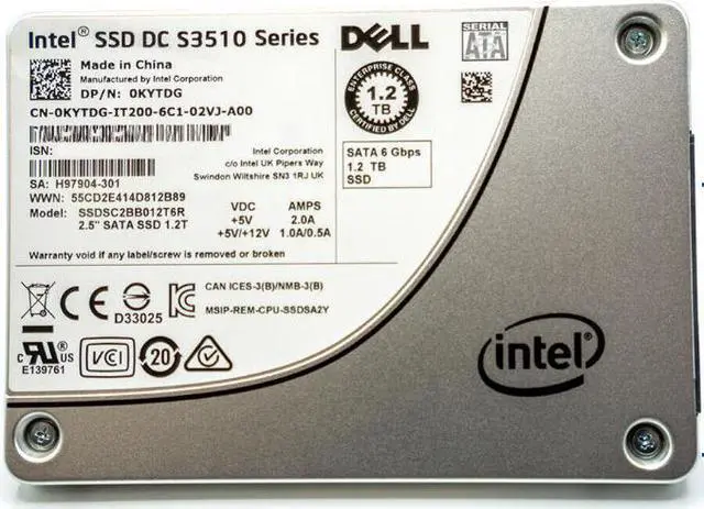Alt view image 3 of 4 - Dell 1.2TB 6Gbps SATA RI MLC 2.5 SSD- S3510 (KYTDG)