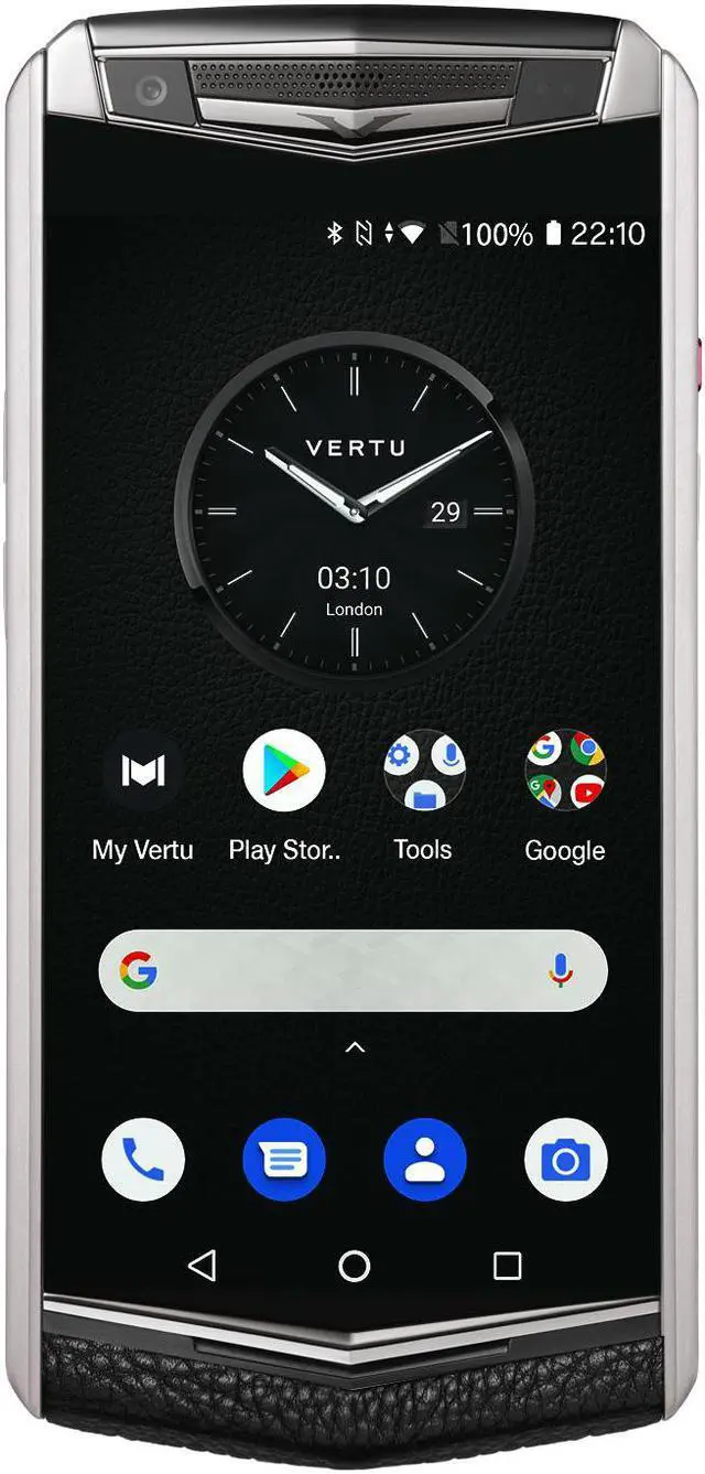 Main image of Vertu ASTER P Ti Silver Unlocked Android Smartphone,6G+128G,Titanium Alloy Frame & Sapphire Crystal Screen,Calf Leather Craft Jade Black