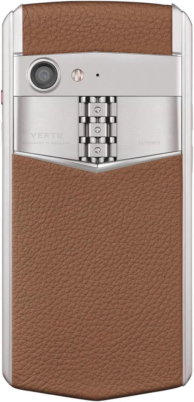 Alt view image 2 of 6 - Vertu ASTER P Ti Silver Unlocked Android Smartphone,6G+128G,Titanium Alloy Frame & Sapphire Crystal Screen,Calf Leather Craft Caramel Brown