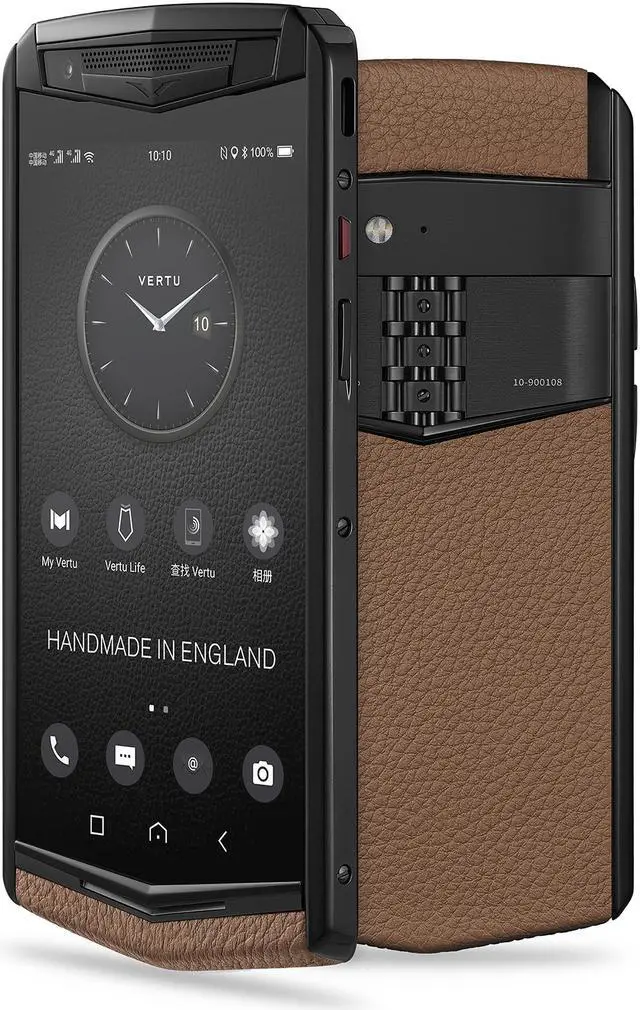 Alt view image 3 of 4 - Vertu ASTER P Gothic Unlocked Android Smartphone,6G+128G,Titanium Alloy Frame & Sapphire Crystal Screen,Calf Leather Craft Caramel Brown