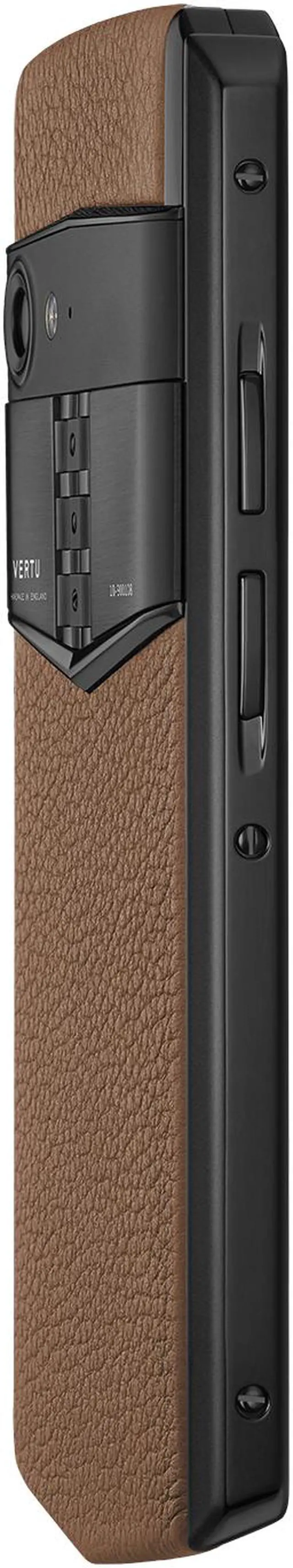 Alt view image 4 of 4 - Vertu ASTER P Gothic Unlocked Android Smartphone,6G+128G,Titanium Alloy Frame & Sapphire Crystal Screen,Calf Leather Craft Caramel Brown