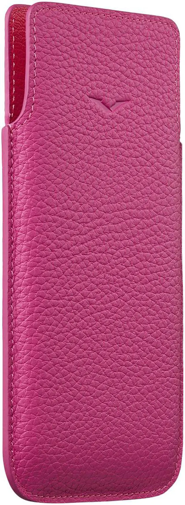 Alt view image 3 of 5 - Vertu Calf Leather Phone Case for iVERTU, Wear-Resistant Shockproof Slip Phone Bag, Handmade Business Phone Case Multi-Color Pink