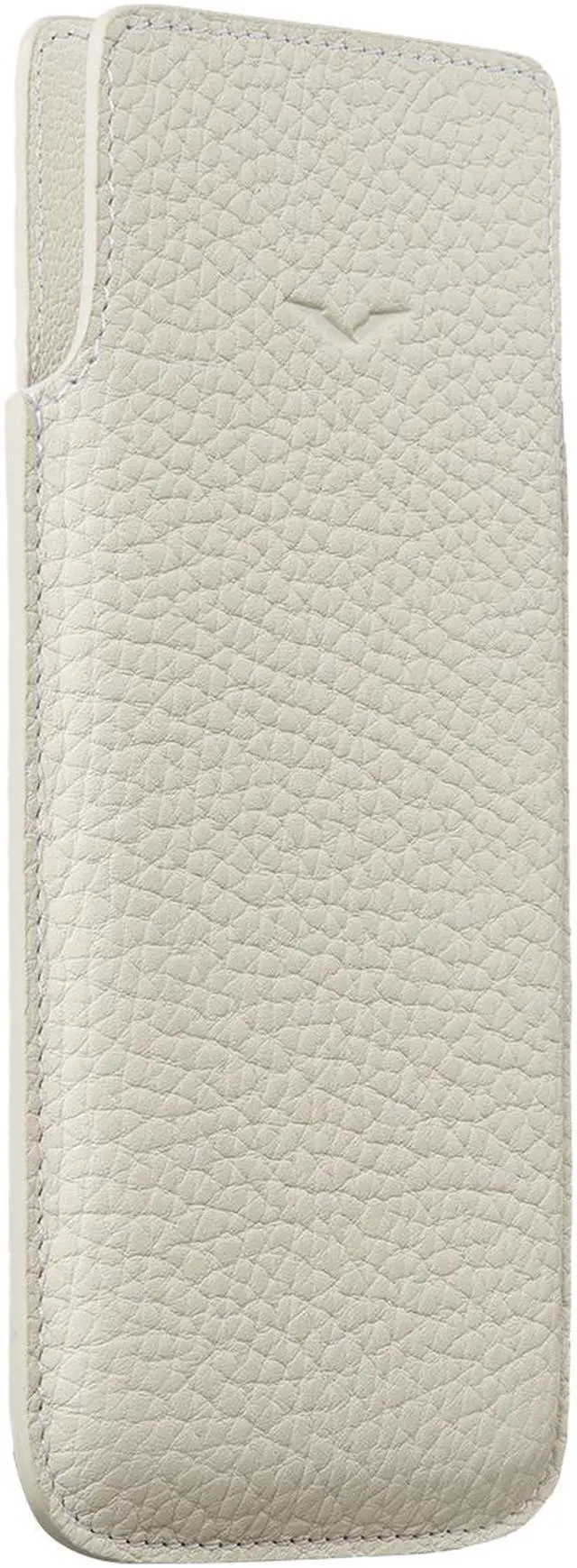 Alt view image 3 of 5 - Vertu Calf Leather Phone Case for iVERTU, Wear-Resistant Shockproof Slip Phone Bag, Handmade Business Phone Case Multi-Color White
