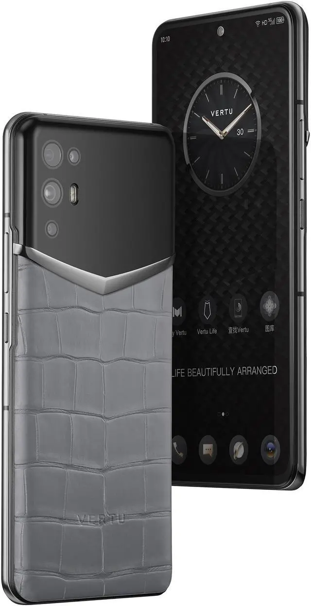 Alt view image 5 of 6 - Vertu iVERTU 5G Unlocked Android Smartphone,12G RAM + 512G ROM,64MP Camera,Dual-SIM Cell Phone,Alligator Leather Craft Grey
