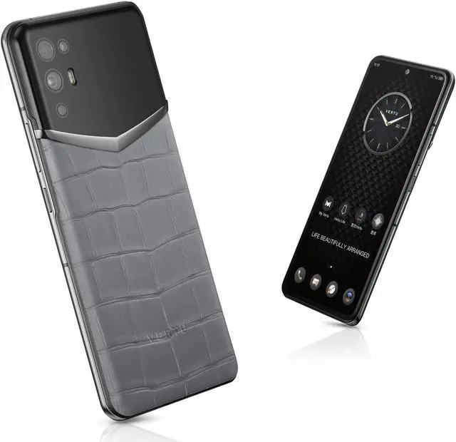 Alt view image 6 of 6 - Vertu iVERTU 5G Unlocked Android Smartphone,12G RAM + 512G ROM,64MP Camera,Dual-SIM Cell Phone,Alligator Leather Craft Grey