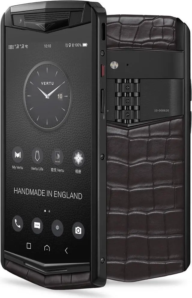 Alt view image 4 of 4 - Vertu ASTER P Gothic Unlocked Android Smartphone,6G+128G,Titanium Alloy Frame & Sapphire Crystal Screen,Alligator Leather Craft Brown