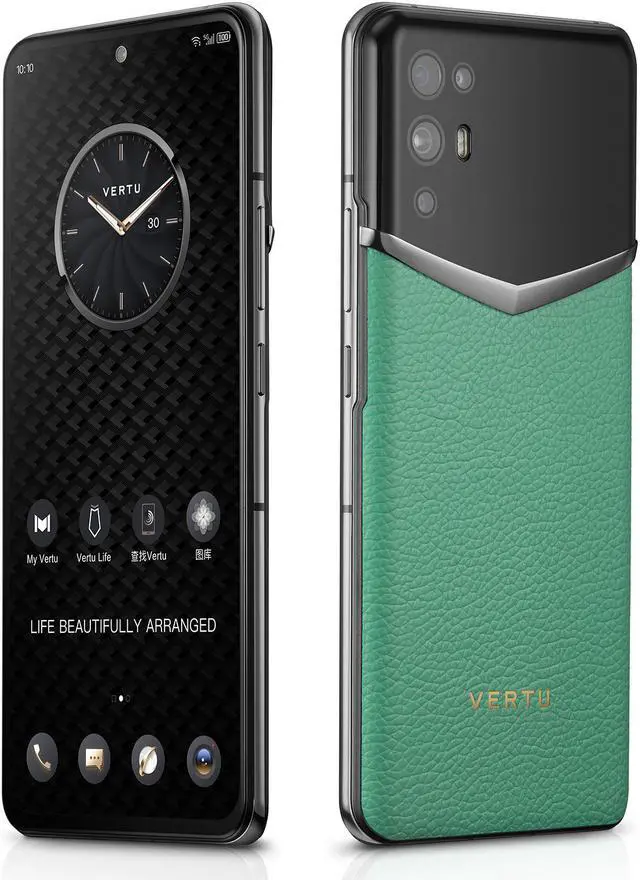 Alt view image 2 of 7 - VERTU 5G Smartphone Unlocked Phones with Butler Service 12G RAM + 512G ROM,64MP Camera,Dual-SIM Nano Android Phone,Calf Leather Craft iVERTU Green