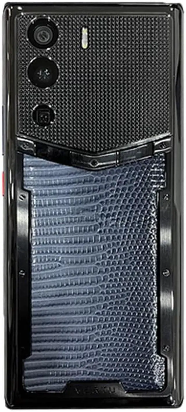 Alt view image 2 of 5 - VERTU METAVERTU Lizard Leather Web3 Cell Phone 5G Smartphone with Dual Sim 64MP Camera 12G RAM + 512 ROM + 10T IPFS Storage Craft Gradient Blue