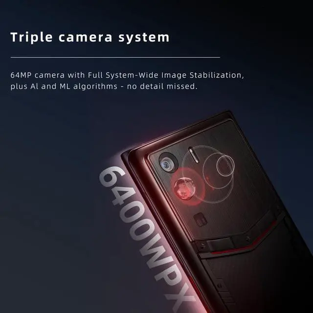 Alt view image 6 of 6 - VERTU METAVERTU Alligator Leather Web3 Cell Phone 5G Unlocked Smartphone with Vshot NFT 64MP Camera Dual-Sim 18G RAM + 1T + 10T IPFS Storage Flame Red