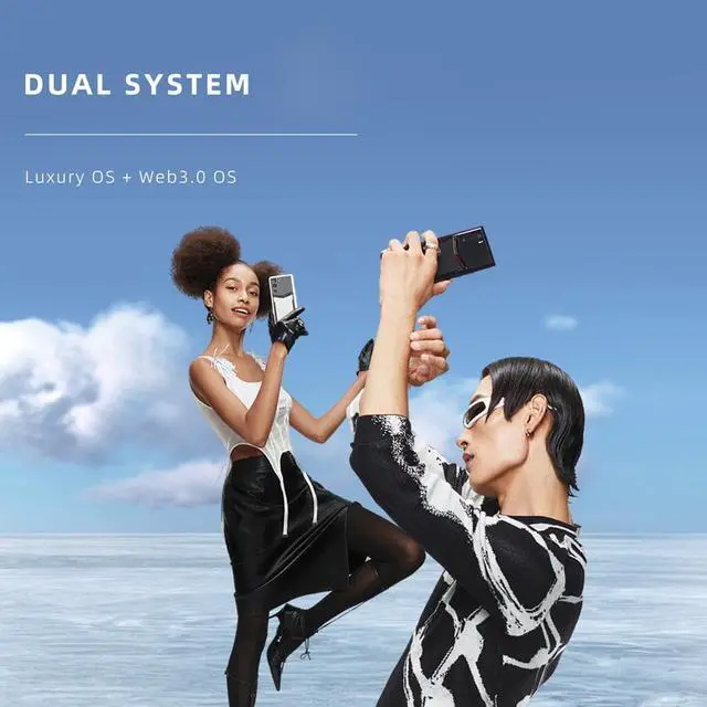 Alt view image 4 of 6 - VERTU METAVERTU Alligator Leather Web3 Cell Phone 5G Unlocked Smartphone with Vshot NFT 64MP Camera Dual-Sim 18G RAM + 1T + 10T IPFS Storage Flame Red