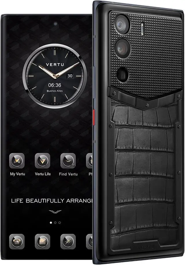 Main image of VERTU METAVERTU Alligator Leather Web3.0 Cell Phone 5G Unlocked Smartphone with Dual Sim 64MP Camera 12G RAM + 512 ROM + 10T IPFS Storage Black