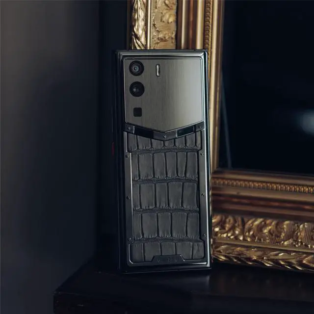 Alt view image 4 of 7 - VERTU METAVERTU Alligator Leather Web3 Cell Phone 5G Unlocked Smartphone with Vshot NFT 64MP Camera Dual-Sim 18G RAM + 1T ROM + 10T IPFS Storage Alligator Leather Black