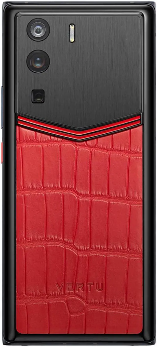 Alt view image 2 of 6 - VERTU METAVERTU Alligator Leather Web3 Cell Phone 5G Unlocked Smartphone with Vshot NFT 64MP Camera Dual-Sim 18G RAM + 1T + 10T IPFS Storage Flame Red