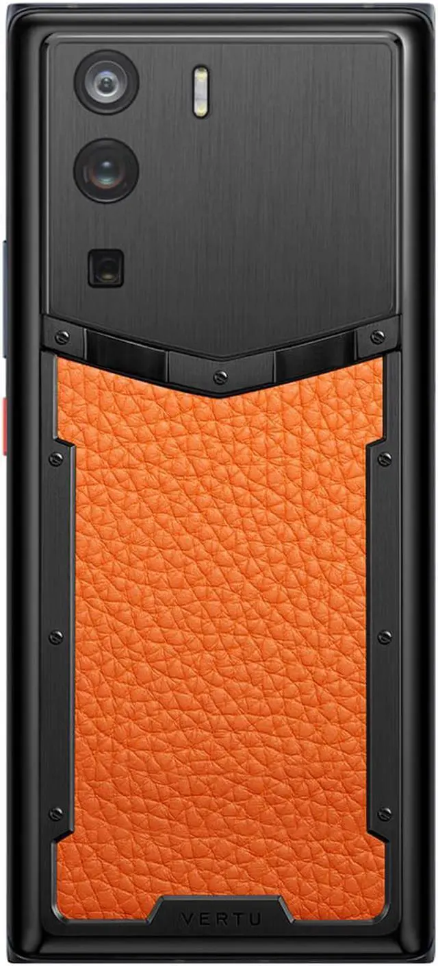 Alt view image 2 of 5 - VERTU METAVERTU Calf Leather Web3 Cell Phone,Smartphone 5G Unlocked with Dual Nano Sim 64MP Camera 18+1TB ROM AND RAM Storage Dawning Orange
