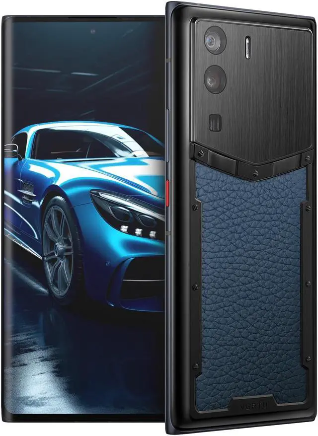 Main image of Vertu METAVERTU Calf Leather Web3 Cell Phone,5G Smartphone with Dual Sim 64MP Camera,12G RAM + 512 ROM + 10T IPFS Storage Craft Gentleman Blue