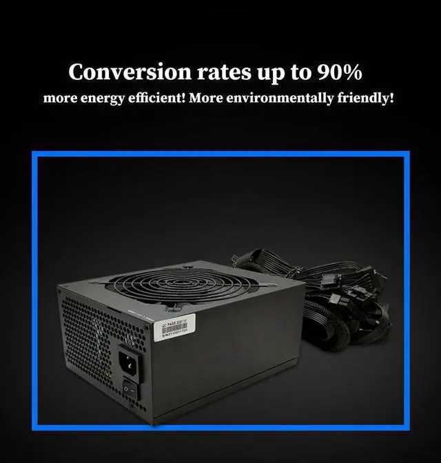 Alt view image 3 of 7 - Full Modular 2000W Bitcoin mining PSU PC Power Supply Computer Mining Rig 6 7 8 GPU ATX Ethereum Coin 12v Desktop power supply 90V-264V