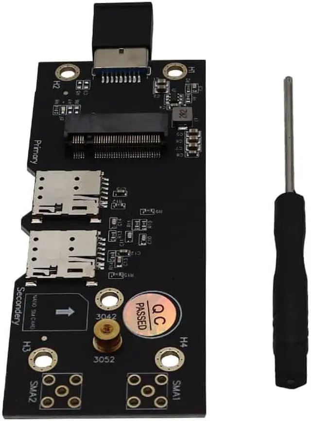 Alt view image 2 of 7 - T.F.SKYWINDINTL NGFF M.2 Key B to USB 3.0 Adapter Expansion Card with SIM 8pin Card Slot for WWAN/LTE 3G/4G/5G Module Support 3042/3052 M.2 SSD