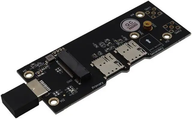 Alt view image 3 of 7 - T.F.SKYWINDINTL NGFF M.2 Key B to USB 3.0 Adapter Expansion Card with SIM 8pin Card Slot for WWAN/LTE 3G/4G/5G Module Support 3042/3052 M.2 SSD