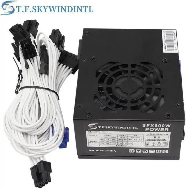 Alt view image 4 of 7 - 600W SFX PC Power Supply Fully Modular 80+ Gold PSU Silent FDB Fan Mini ITX Solution/SFX 12V / Micro ATX PSU