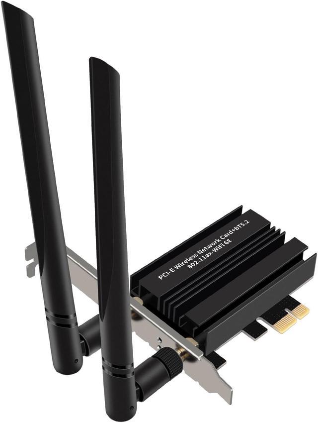 WiFi 6E PCIe WiFi Card 3000 Mbps Wireless Network Adapter Bluetooth 5.2  Dual Band 2.4G/5GHz WiFi Card 802.11AX/AC PCI Express Wireless Network Card  Adapter PC 