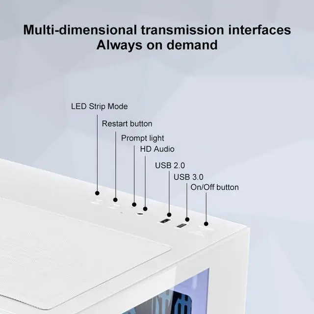 Alt view image 7 of 7 - T.F.SKYWINDINTL Micro ATX / Mini ITX Case Gaming PC Panoramic Side Transparency Without Pillars Supports 240/120 Water Cooler Desktop Computer Chassis Fits mATX / ITX Motherboard (Without Fans ) Black
