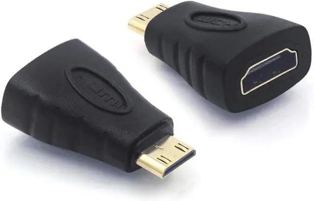 Main image of BUCIER 2-Pack HDMI Adapter, Gold Plated 4K Mini HDMI Male to Female for Raspberry Pi, DSLR, Camcorder