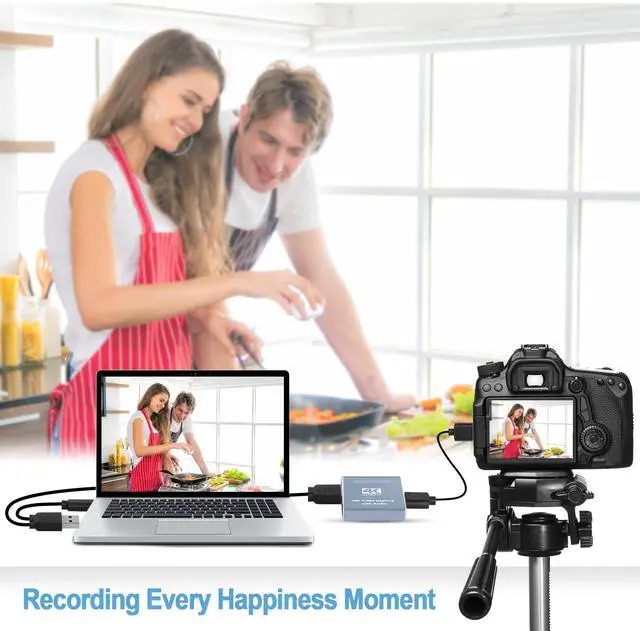 Alt view image 5 of 7 - BUCIER 4K Capture Card for Live Streaming, 1080P 60FPS Game Capture Card with USB & Microphone HDMI Loop-Out, Capture Card for Recording Compatible with Nintendo Switch, PS4/5, PC, Xbox One