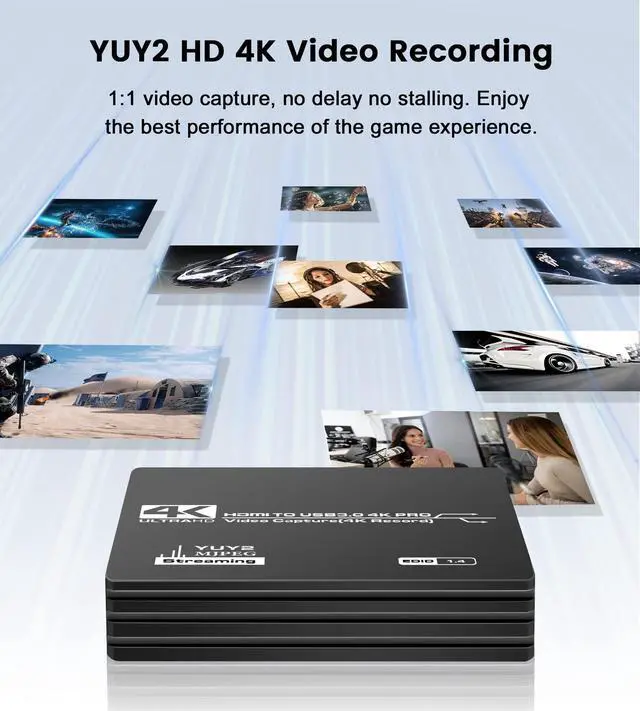 Alt view image 5 of 7 - BUCIER Upgraded Capture Card for Streaming and Record in 4K, HDMI to USB 3.0 Video Capture Device, Game Capture Card with Microphone 4K HDMI Loop-Out for Nintendo Switch PS4/5/OBS/Camera/PC