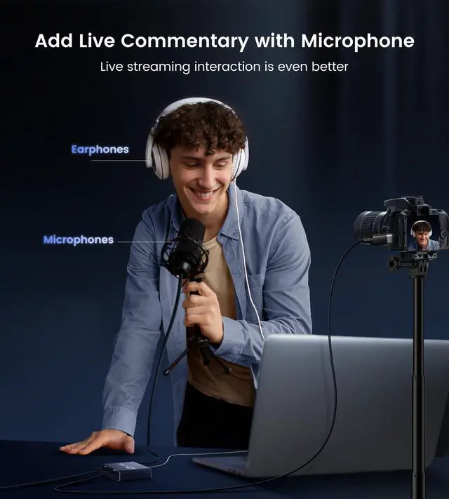 Alt view image 4 of 7 - BUCIER 4K Capture Card for Streaming, HDMI to USB 3.0/Type-C Audio Video Capture Card Device 1080P 60FPS Recording with Low Latency, Works for Nintendo Switch/PS5/PS4/Xbox/Camera/PC,External TV Tuners